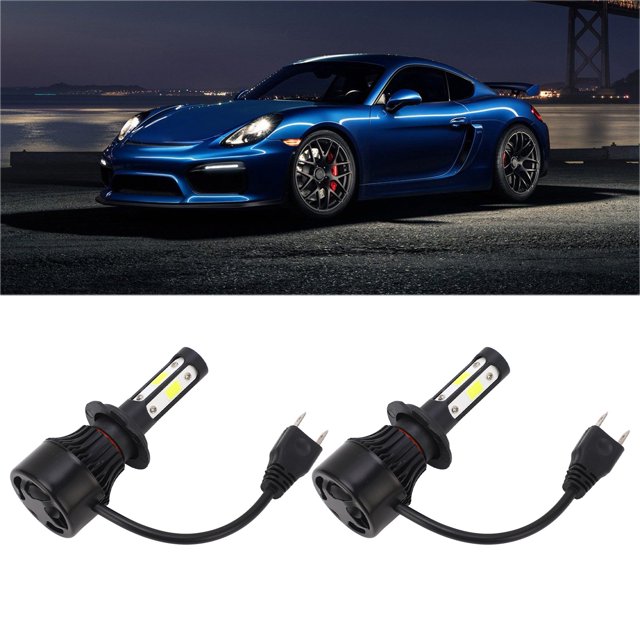 Faro brillante LED para automóvil, 2 piezas Faro de automóvil Bombilla de faro LED universal Faro LED de luz alta Probado y confiable
