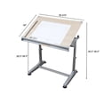thumbnail image 3 of Stand Up Desk Store Height Adjustable Drawing and Drafting Table with 39.2" W x 27.5" D Surface, Silver Frame with Birch Top, 3 of 6