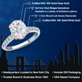 thumbnail image 2 of Gem Stone King 10K Two Tone Gold White Moissanite and Lab Grown Diamond Engagement Ring for Women | 2.30 Cttw | Oval 9X7MM | Gemstone Birthstone | Size 8, 2 of 7