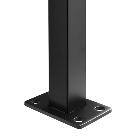 Cable Rail Post - 36" Stainless Steel Deck Stair Post, Holeless Black Railing Post Kit with Mount Bracket for Indoor/Outdoor Cable Railing Systems