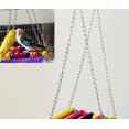 thumbnail image 4 of Wood Parrot Nibble Swing Stand Bar Climbing Ladder Handstand Bird Hammock Hanging Toy, 4 of 6