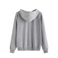 thumbnail image 2 of Sudadera con capucha SweatyRocks para mujer, manga larga, color gris XXL, 2 of 4