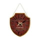 thumbnail image 1 of Reloj de pared de madera con números arábigos para decoración Rojo, 1 of 9