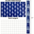 thumbnail image 4 of Christmas Wrapping Paper, Blue Christmas Tree Design Gift Wrapping Paper Suitable for Holiday, Mini Roll (17 Inch X 32.8 Feet), 4 of 12