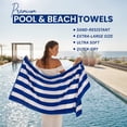 thumbnail image 2 of Blue Cabana Stripe Extra Large Bulk Beach Towels 32x64 Pack of 36 - Soft Ringspun 100% Cotton Pool Towels - 3 Dozen Wholesale Pack - Quick Dry, Highly Absorbent – Perfect for Pool, Hotels and Resorts, 2 of 8