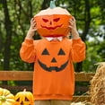 thumbnail image 2 of POPTEM Toddler Halloween Sweatshirt Pumpkins Long Sleeves Shirt for Kids Orange 4T, 2 of 6