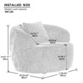 thumbnail image 5 of 1-Seat Cloud Couch & Orange Hue | Perfect for Solo Relaxation | Benefit from Fluffy Cushions and a Waist-Supporting Backrest, 5 of 5