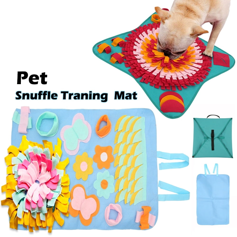 ODOMY Dog Interactive Toys Pet Snuffle Feeding Mat Dog Nosework Traning Mat Stress Release