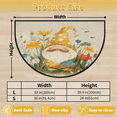 thumbnail image 3 of CURLYOOT Gnome Flower Half Round Door Mat 40'' x 63'', Indoor Outdoor Entrance Rug, Semi Circular Area Rug, Non Slip Washable Absorbent Doormat, Laundry Room Rug, 3 of 7