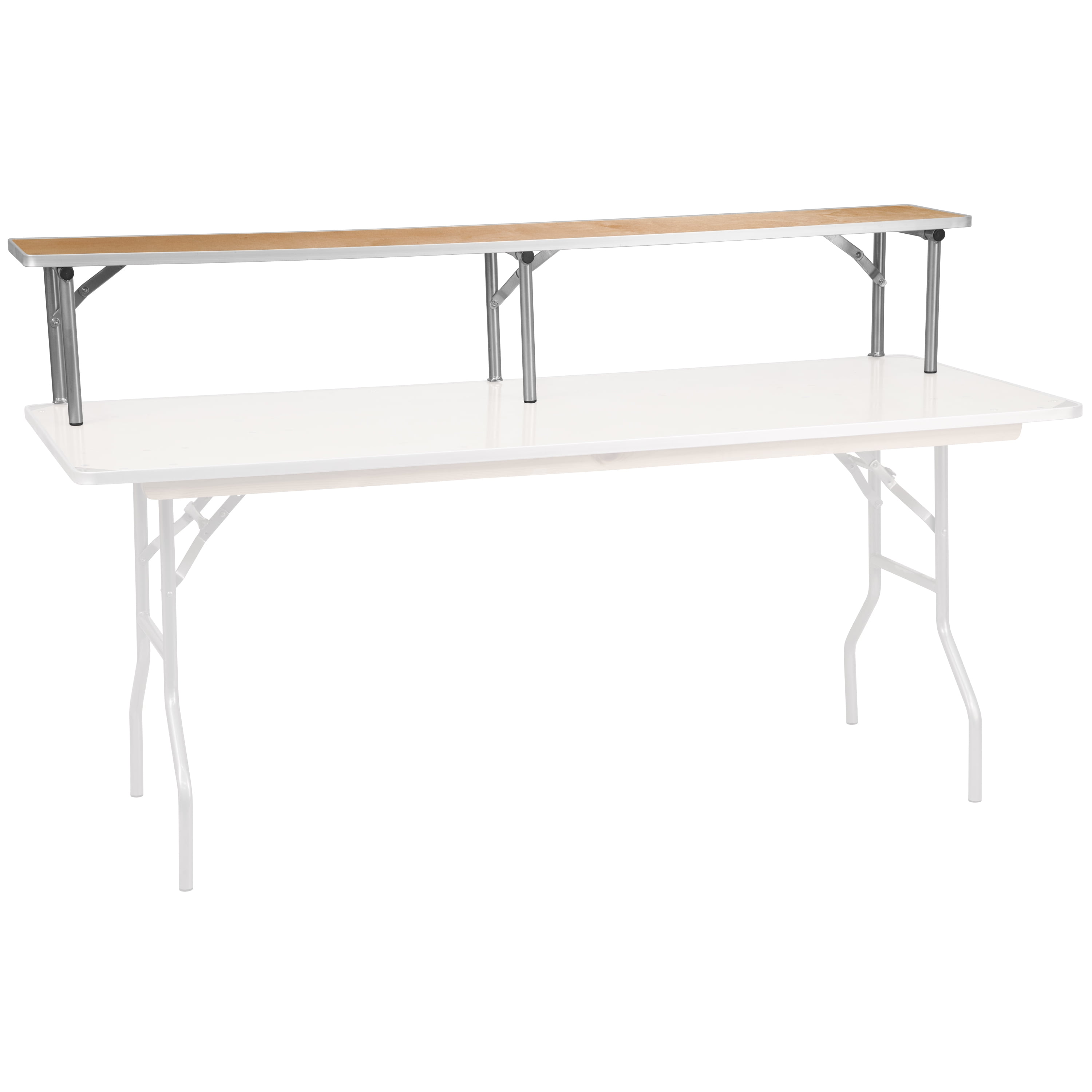 Tabletop Riser EMMA + OLIVER Bar Top Riser - 72x12x12 Inch Birchwood ...
