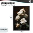 thumbnail image 4 of Stupell Industries Transitional Tower of White Roses Black Floating Frame Canvas Art, 17 x 25, by Petals Prints Design, 4 of 8