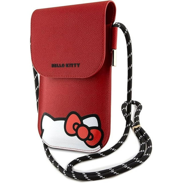Cartera Hello Kitty TPU cordon Rojo para iPhone 15 Pro