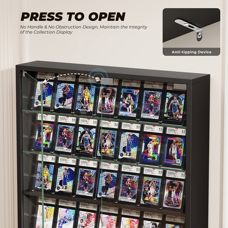 trading card glass display case Amazon.com: Memorywuu Trade Show Display Case Portable Aluminum Sports Card Table Top Display Case Frame Clear Acrylic Showcase Cabinet Box with Lock for Trading Cards Jewelry Collectibles(Black,36"x24") : Sports & Outdoors