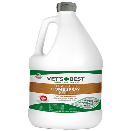 Vet's Best Flea and Tick Home Spray | Flea Treatment for Dogs and Home | Flea Killer with Certified Natural Oils | 96 Ounces (Best Flea And Tick Treatment For Dogs With Sensitive Skin)