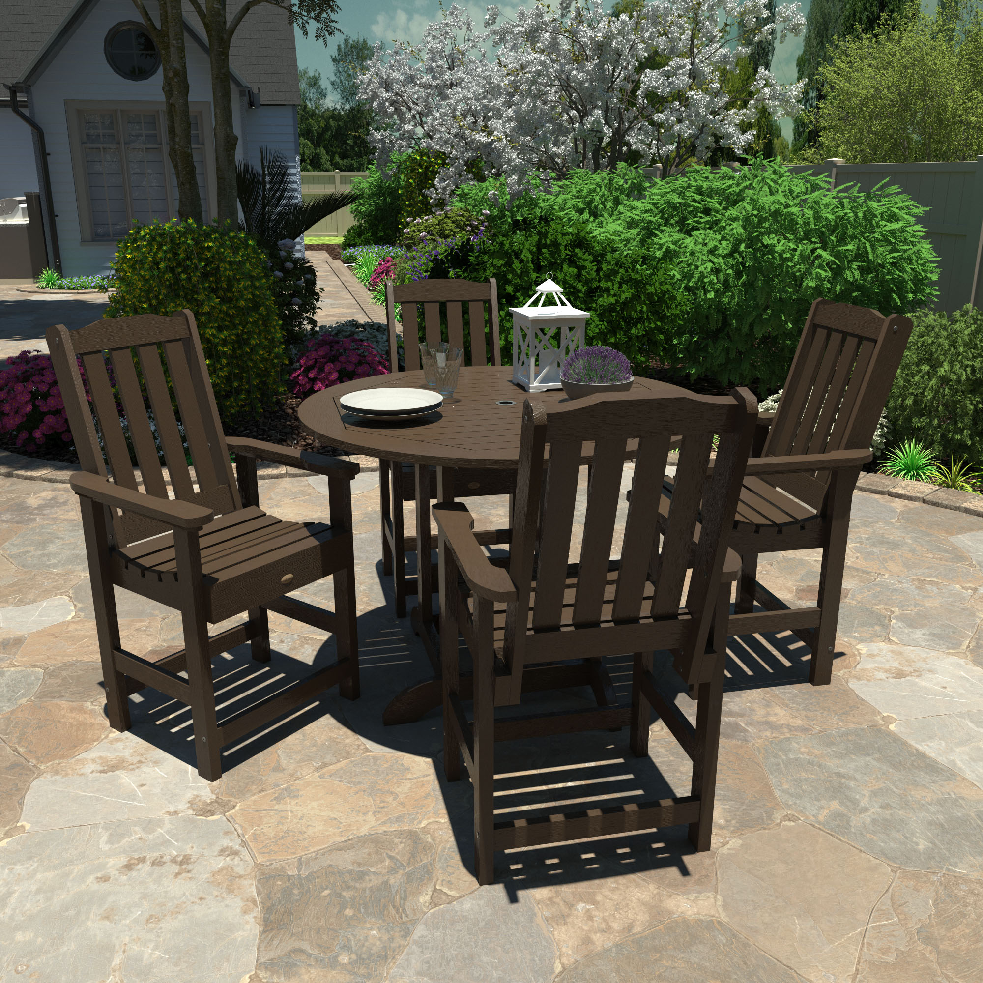 Highwood 5pc Lehigh Round Dining Set - Counter Height - image 2 of 7