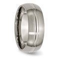 thumbnail image 2 of Titanium Grooved 8mm Brushed and Polished Band, 2 of 9