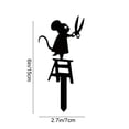 thumbnail image 3 of Ratón de jardín con tijeras, estaca metálica para jardín | Adorno de jardín de hierro inoxidable | Letrero decorativo para césped y macizos de flores, ideal para patios, terrazas y jardines., 3 of 6