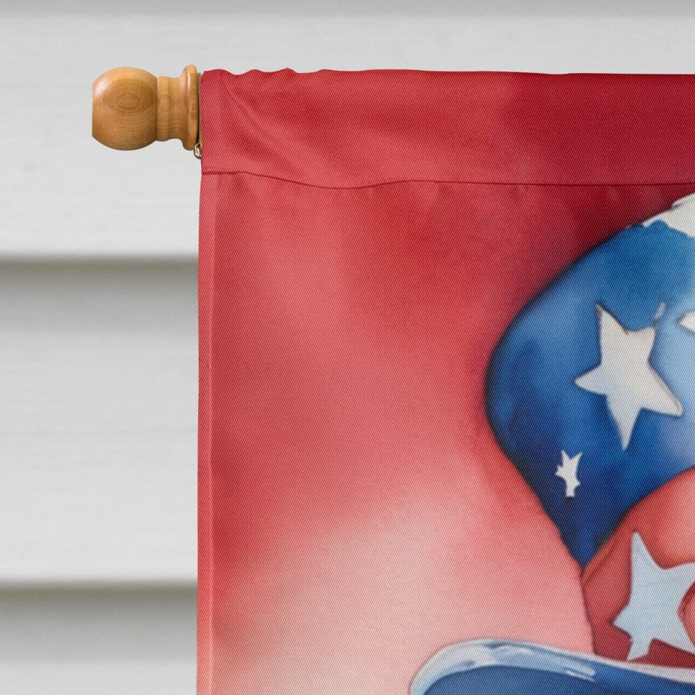 Portuguese Water Dog Patriotic American House Flag 28 in x 40 in