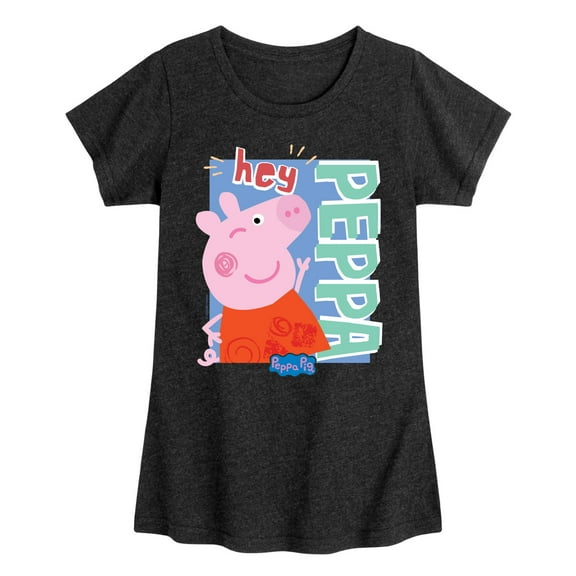 Peppa Pig - Hey Peppa - Girls Toddler And Youth Fitted Short Sleeve Tee