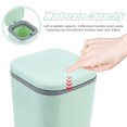 thumbnail image 3 of CRAFTHROU Push Top Trash Can Green PP Smell Prevention For Office Use 1Pcs, 3 of 7