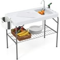 thumbnail image 2 of M optimized Fish Cleaning Table with Sink, Camping Sink Station with Faucet and Sprayer, Fish Cleaning Station Fillet Table, 2 of 8