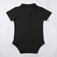 thumbnail image 6 of Weebloom Baby Boys Rompers Girls Solid Color Short Sleeve Lapel Bodysuit Dailywear,0-3 Months, 6 of 9