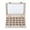Beige, variant on 24 Grid Velvet Glass Jewelry Ring Display Organiser Box Tray Holder Earrings Storage Case (Gray)