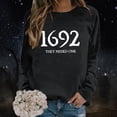 thumbnail image 2 of WEIWEN 1692 They Missed One Sweatshirt Women Halloween Witch Long Sleeve Shirts 1692 Salem Casual Crewneck Pullover Sweaters Gift Tops Women's Clothing Black, M, 2 of 6