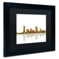 thumbnail image 3 of Trademark Fine Art "Milwaukee Wisconsin Skyline" Canvas Art by Marlene Watson Black Matte, Black Frame, 3 of 5