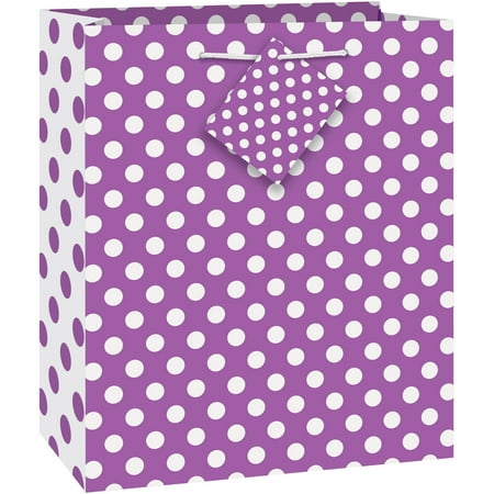 Purple Polka Dot Gift Bag, 9