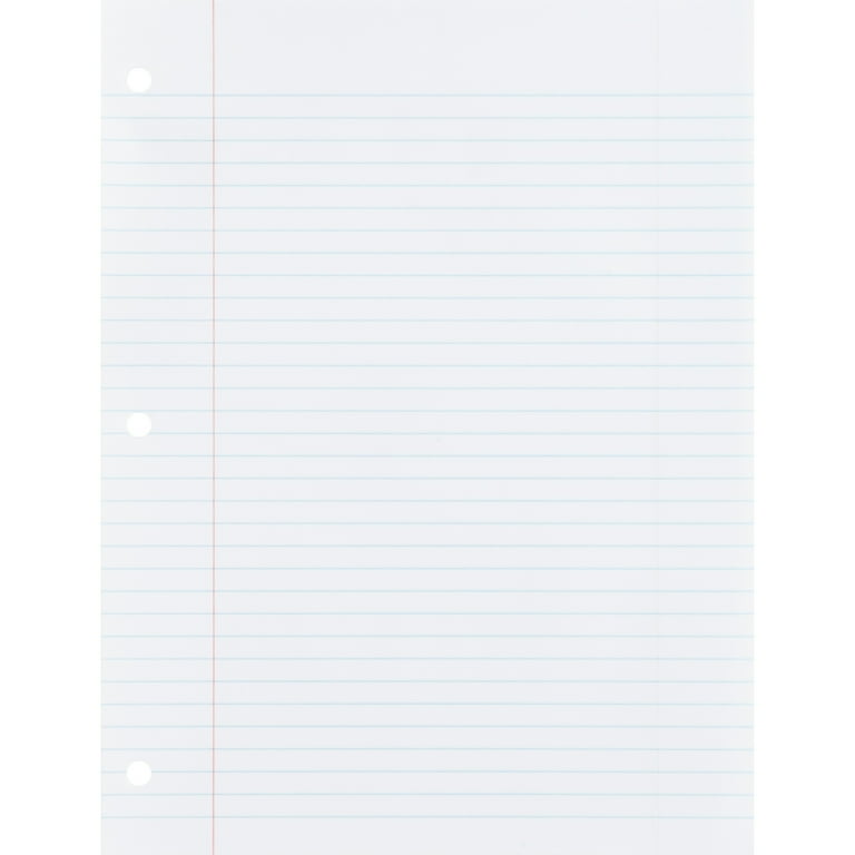 Sparco 3-hole Punched Filler Paper - 150 Sheets - College Ruled - Ruled Red Margin - 16 lb Basis Weight - 8 Sparco 3-hole Punched Filler Paper - 150 Sheets - College Ruled - Ruled Red Margin - 16 lb Basis Weight - 8