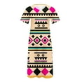 thumbnail image 4 of SMihono Robe d'Été Bohème pour Femmes Grande Taille Mode Décontractée d'Été avec Poches Manches Courtes Imprimée Col en V, 4 of 4