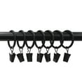 thumbnail image 2 of Lumi 1-1/4 in. Clip Rings For 3/4 in. Curtain Rods Matte Black(7-Pack), 2 of 5