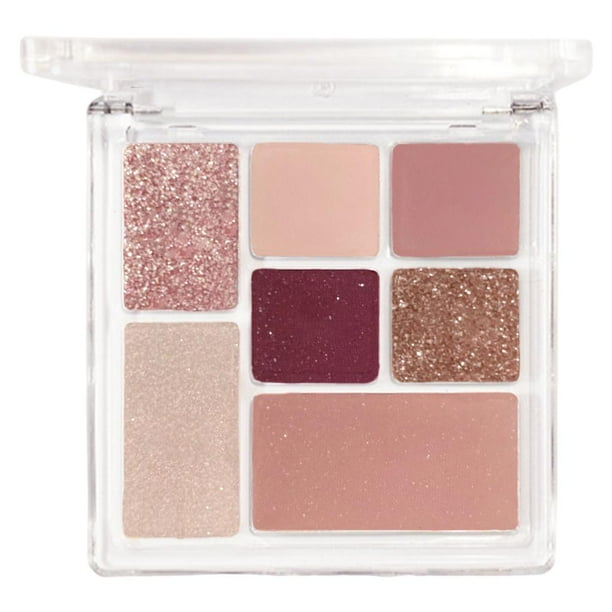 Paleta de sombras de ojos Fiestas Retro Resaltado Rubor Brillo Maquillaje de larga duración Marrón Violeta