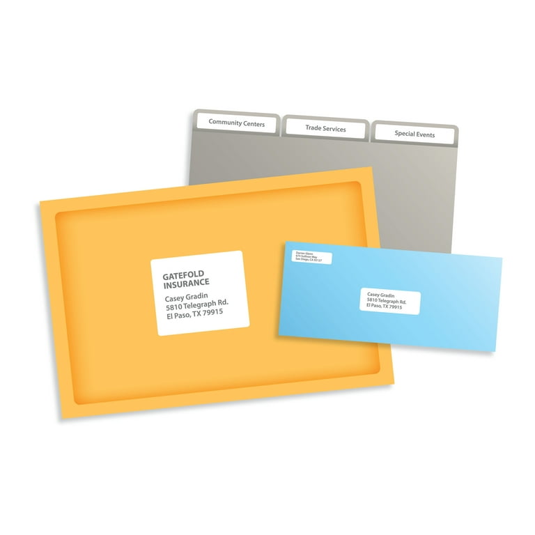 PRES-a-ply White Laser Address Labels, 1 x 2 5/8, 3000/Box for