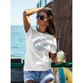 thumbnail image 2 of Pacific Voyage Whale Sign Shaped T-Shirt Women -Image by Shutterstock, Female XX-Large, 2 of 4