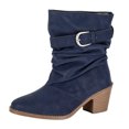 thumbnail image 6 of Pandaie Slouchy Ankle Boots for Womens Cowboy Pointed Toe Low Heel Buckle Strap Classic Cowgirl Fall Booties Size 6-9.5, 6 of 6
