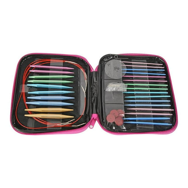 13 pares de agujas de tejer circulares de aluminio, juego de anillos, cambio de cabeza, agujas de tejer, herramientas de tejer DIY, accesorios de costura Xemadio 2028894-4