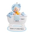 thumbnail image 4 of Ornaments by Elves Personalized Bath Baby Boy Ornament Holiday Keepsake Christmas Decorations 0.25lbs, 4 of 10