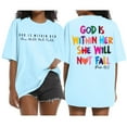 thumbnail image 2 of Alitao Graphic Tees T Shirts Oversized Shirts For Women Shirt Verse T Shirt God Is Within Her Tees Inspirational Tops Tshirts Shirts Summer Tops Light Blue 3XL, 2 of 8
