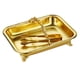 thumbnail image 3 of Bandeja porta toallas para invitados Bandeja decorativa para bodas en hoteles Bandeja rectangular para servir Dorado, 3 of 8