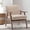 Light Camel, variant on Mid-Century Modern Accent Chair,Velvet Upholstered Arm Chair with Solid Wood Frame & Extra-Thick Backrest,Single Sofa Armchair for Living Room, Bedroom, Balcont,Light Camel
