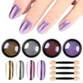 thumbnail image 1 of Nail powder metal mirror flour holographic pigment powder nail art decoration set 4 boxes, 1 of 5