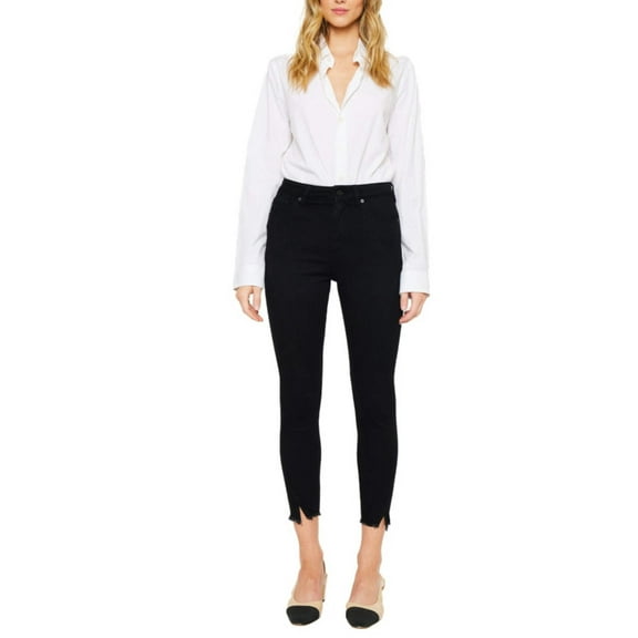 Kancan - Hadlee High-Rise Skinny Jeans with Frayed Split Hem (26.5" Inseam) - KC8604-NV