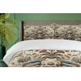 thumbnail image 5 of Ambesonne Rococo Duvet Cover Set, Palatial Flowers Posh Ethnic, Calking, Tan Dark Blue and Pale Ruby, 5 of 6
