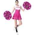 thumbnail image 3 of 4 Pack Cheerleading Pom Poms,metallic Cheer Pom Poms With Training Baton Handle, 3 of 5