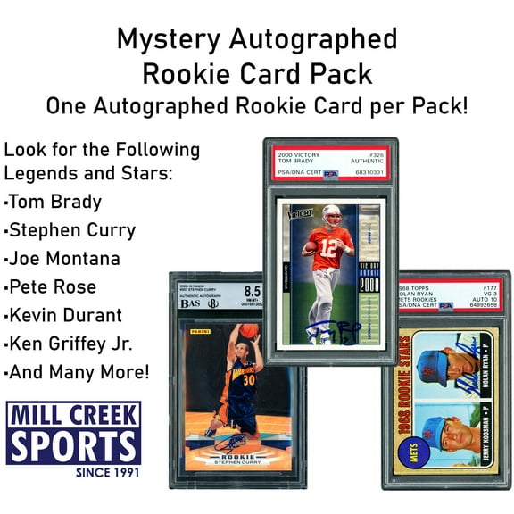 Mystery Autographed Rookie Card Pack (1 Card per Pack - Chase the Tom Brady!)