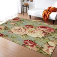 thumbnail image 1 of 2x4 Runner Rugs Vintage Pastoral Rose Floral Fit Under Door Rugs for Entryway, Retro Country Style Kitchen Runner Rug Soft Non Slip Washable for Sink Entryway Hallways Indoor, 1 of 8