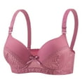thumbnail image 2 of HomeDM Wireless Full Coverage Bra for Women No Underwire Bras Soft Support Push Up Seamless Bralettes Everyday Bra, Pink, 36B-C, 2 of 9