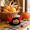 thumbnail image 4 of Halloween Pet Horn Hat, Pumpkin Devil & Viking Horn Costume Headwear, Adjustable Festive Party Photo Props for Small Medium Dogs Cats, 4 of 7